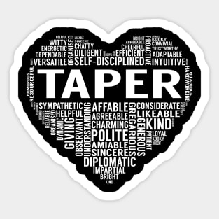 Taper Heart Sticker